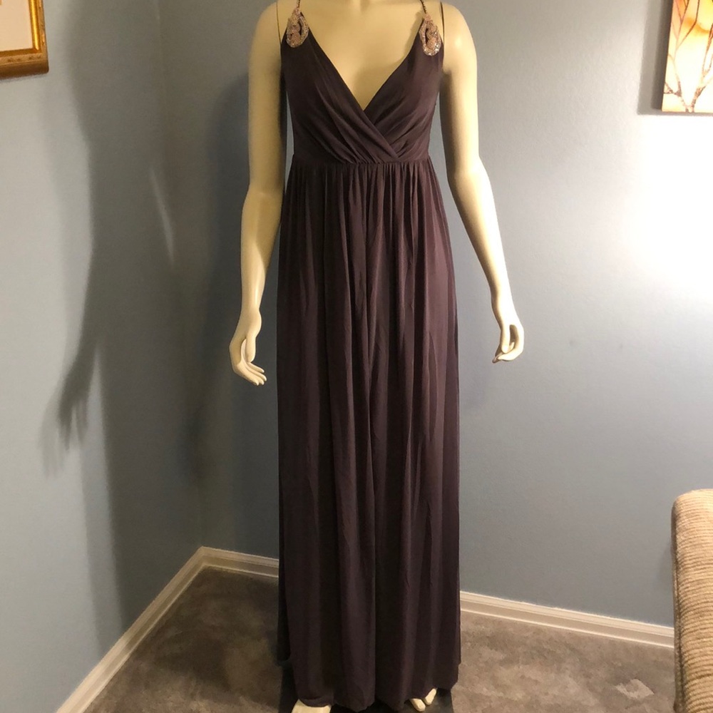 Laundry by Design Grecian Goddess Grey Dress Sz 4